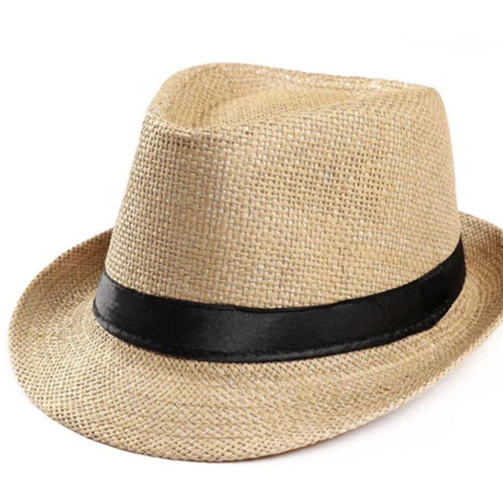 Straw Summer Fedora Hat Trilby /women/men